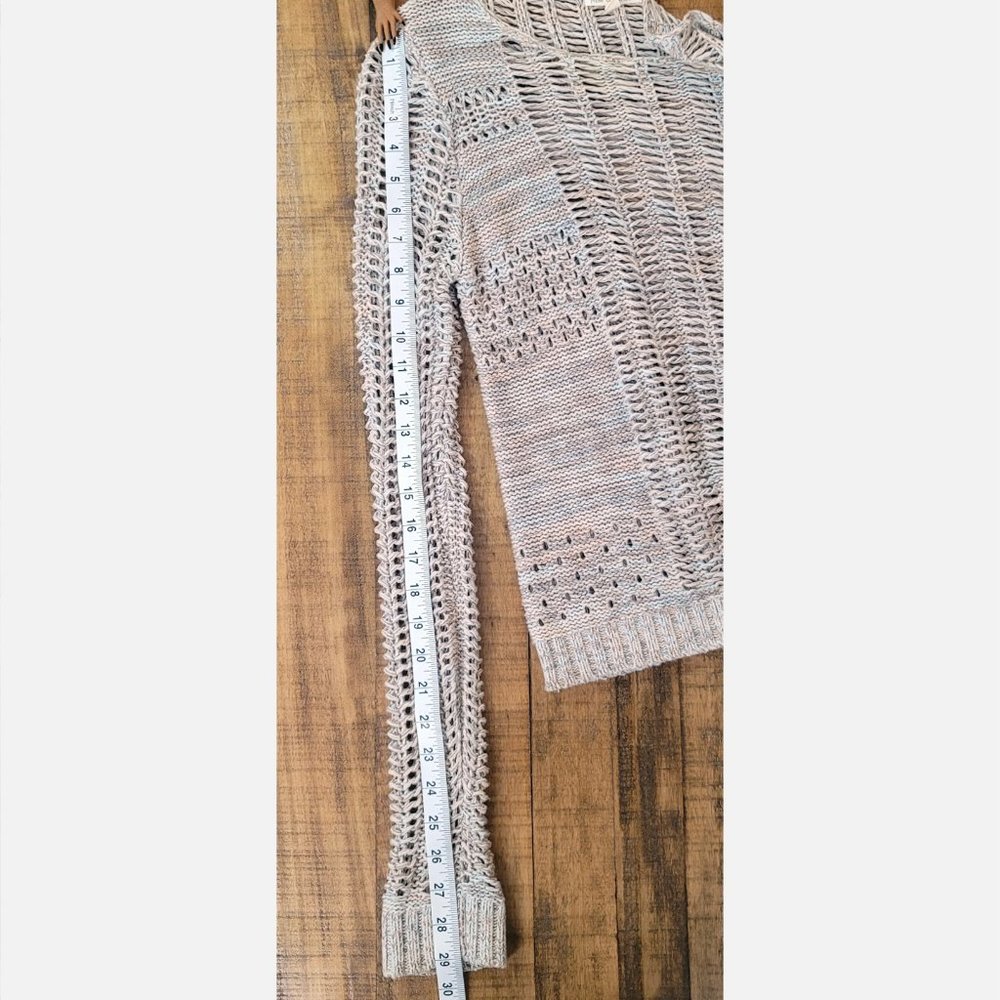 Hem & Thread Open Knit Multi-Colored Sweater - image 6